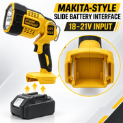Industrial Cordless LED Spotlight DC 18 to 21V Long Range Searchlight for Construction Patrol and Rescue