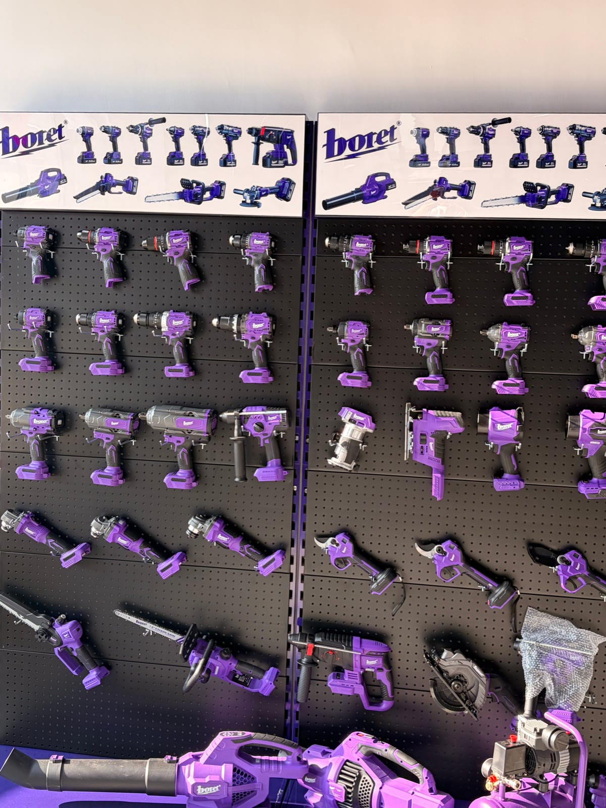 Boret professional cordless power tool product wall