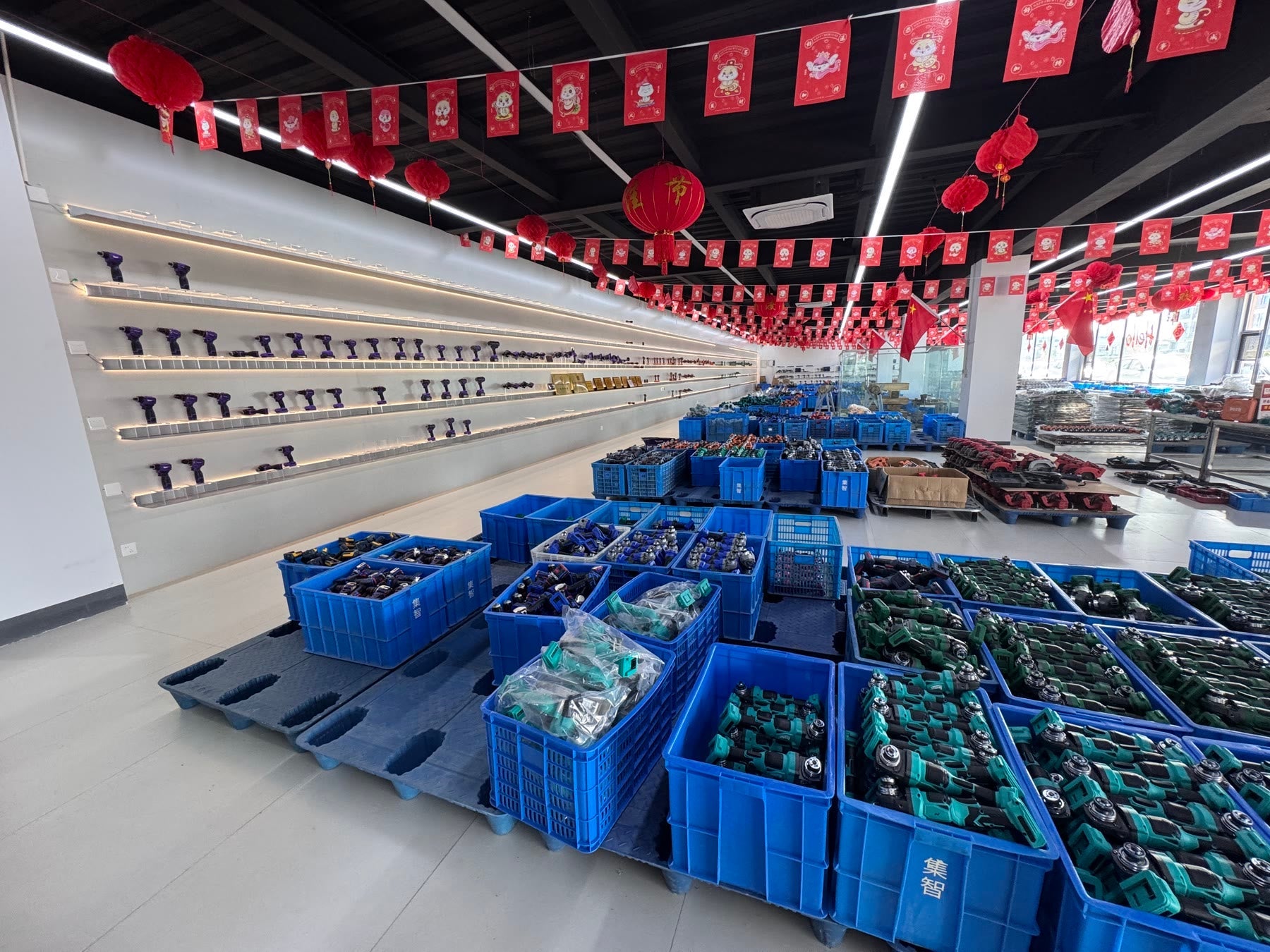 MMY Tools showroom and cordless tool production area
